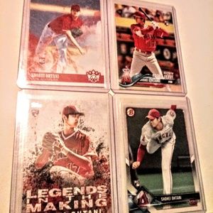 Shohei Ohtani 4 Rookie Card Lot